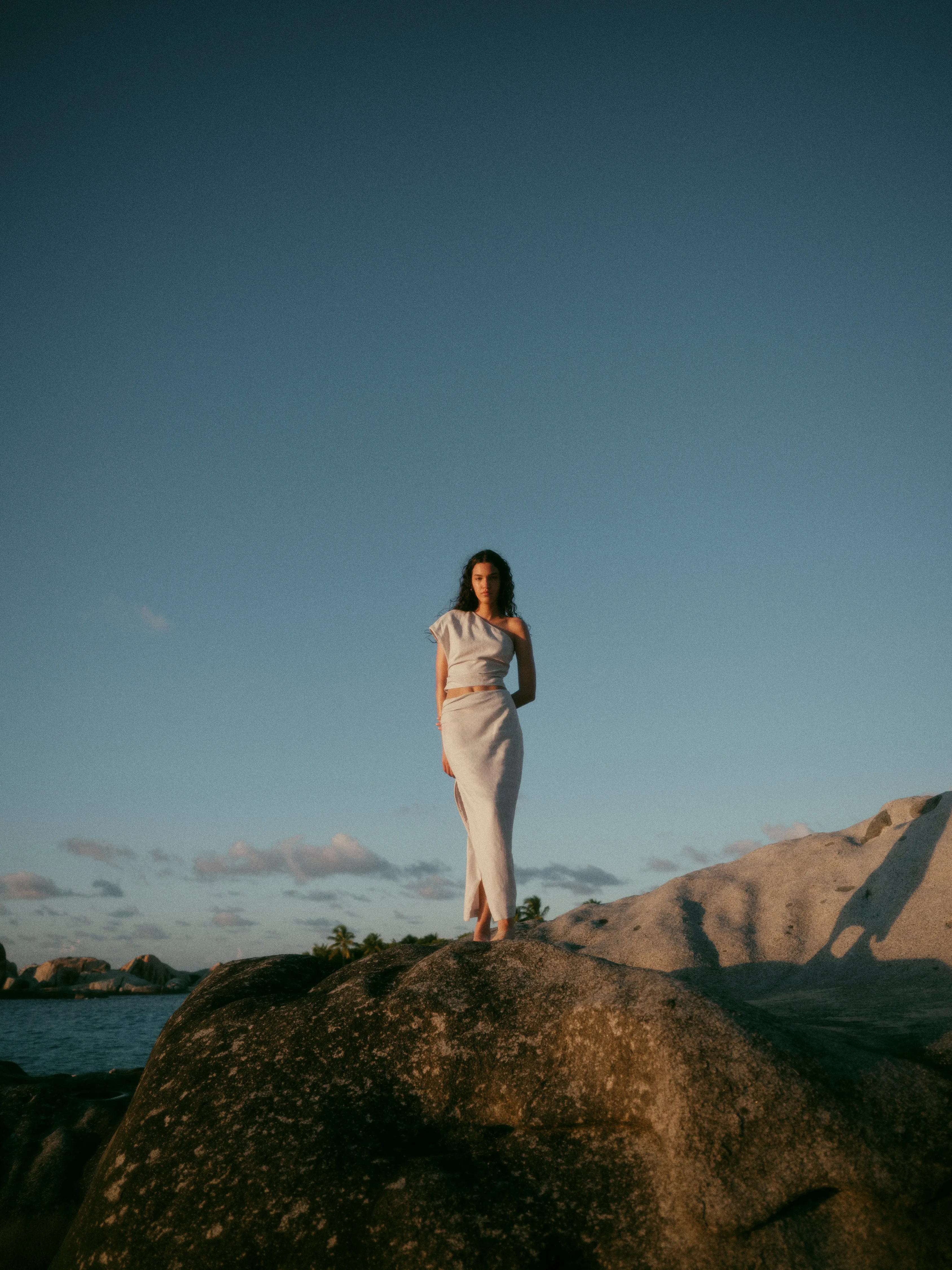 Affogato Asymmetric Midi Skirt
