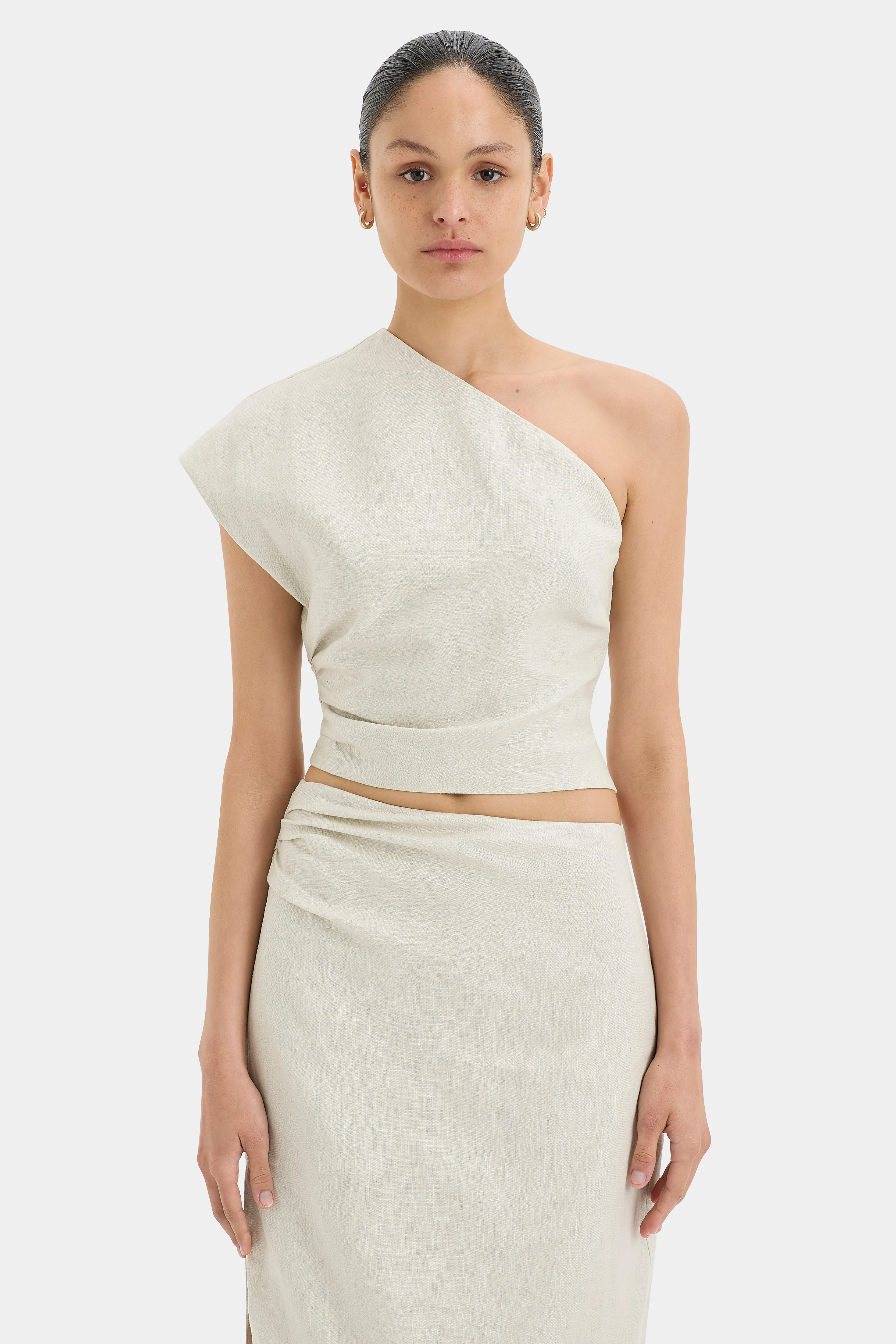 Affogato Asymmetric Midi Skirt