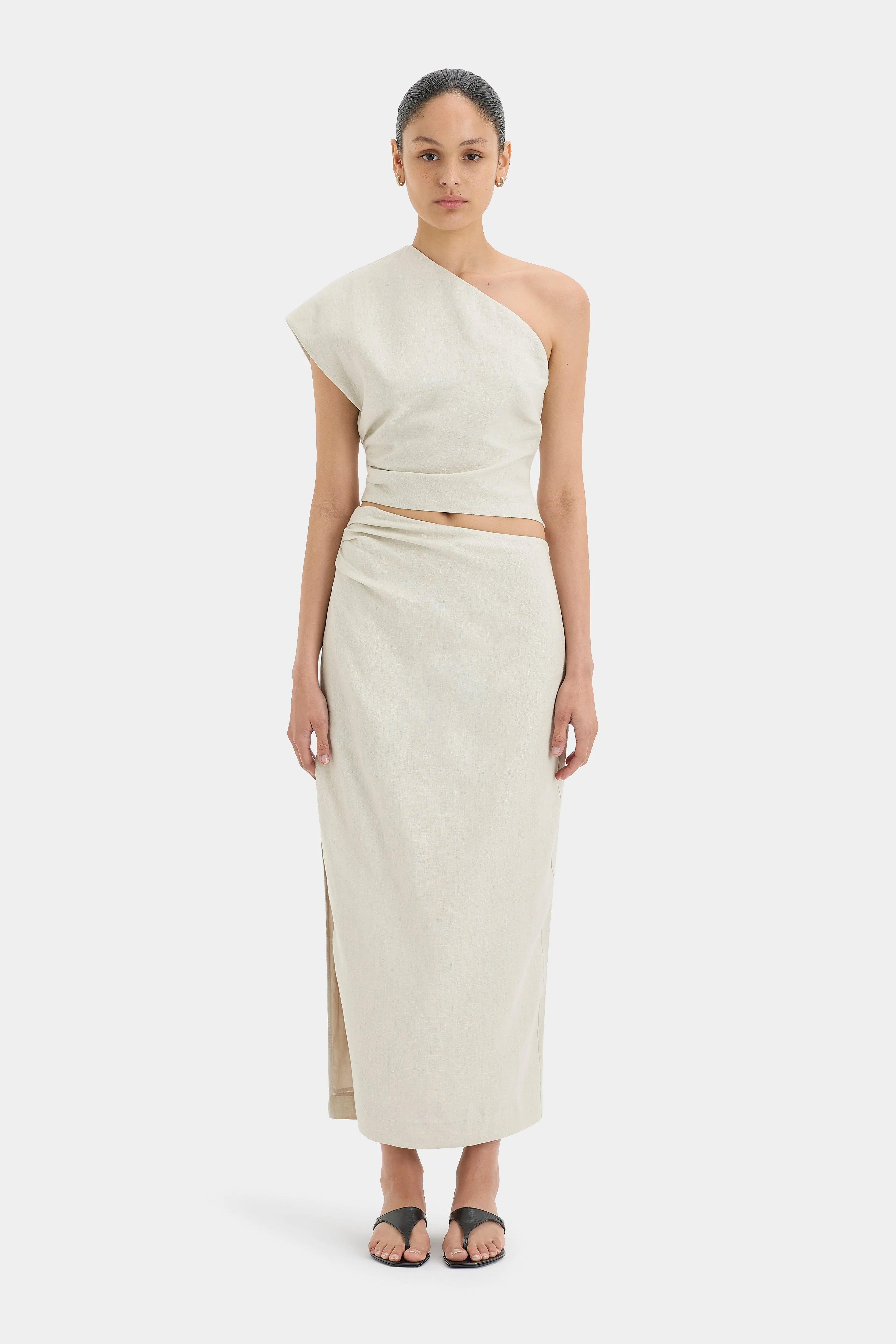 Affogato Asymmetric Midi Skirt