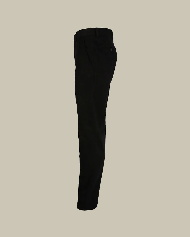 Black Crossover Cotton Chino
