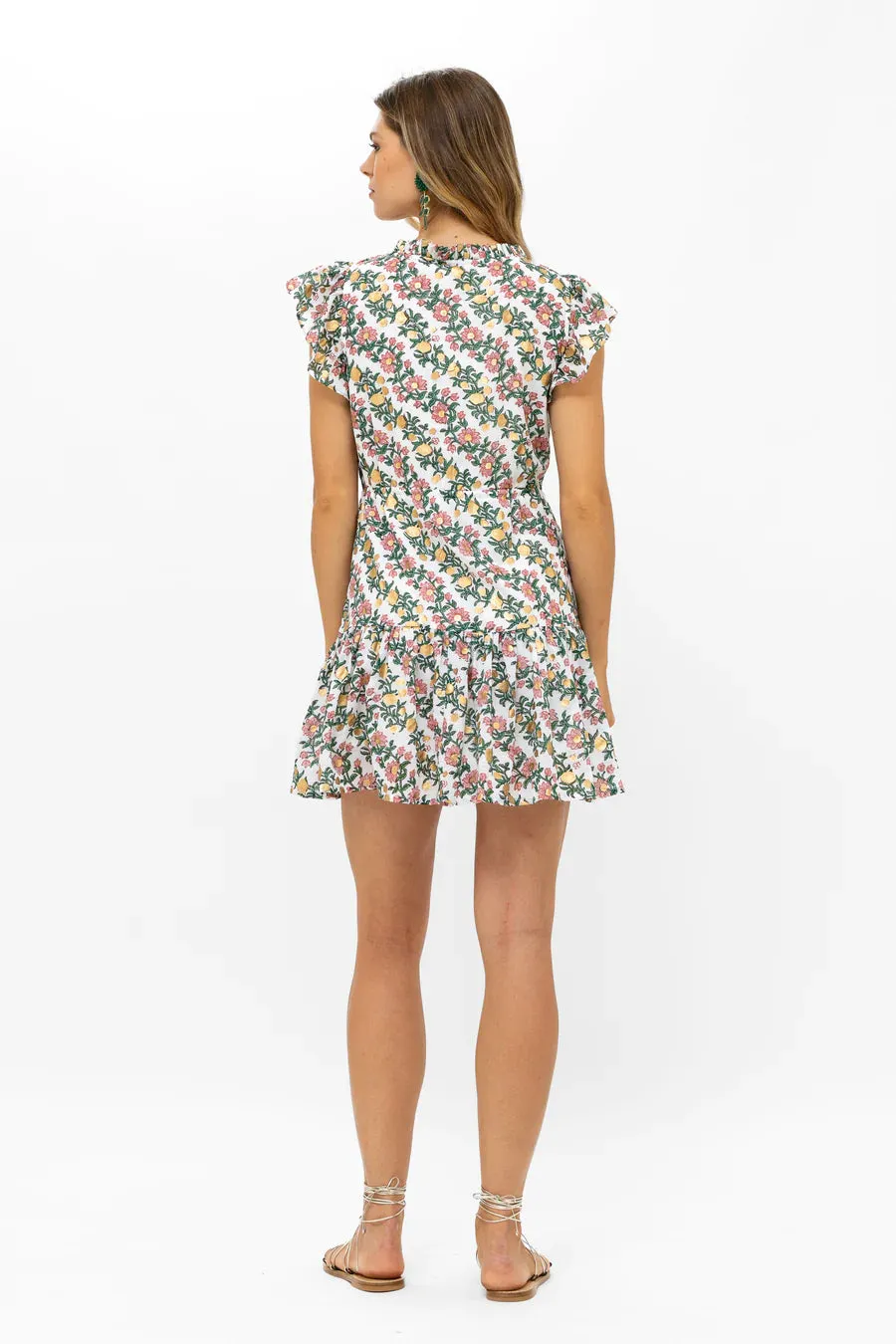 Cinched Flirty Mini Dress - Lupina Coral