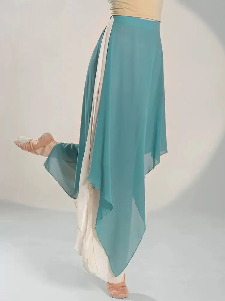 Classical Dance Training Pants Eide Leg Pants Oriental Dance Elegant Chiffon Culottes