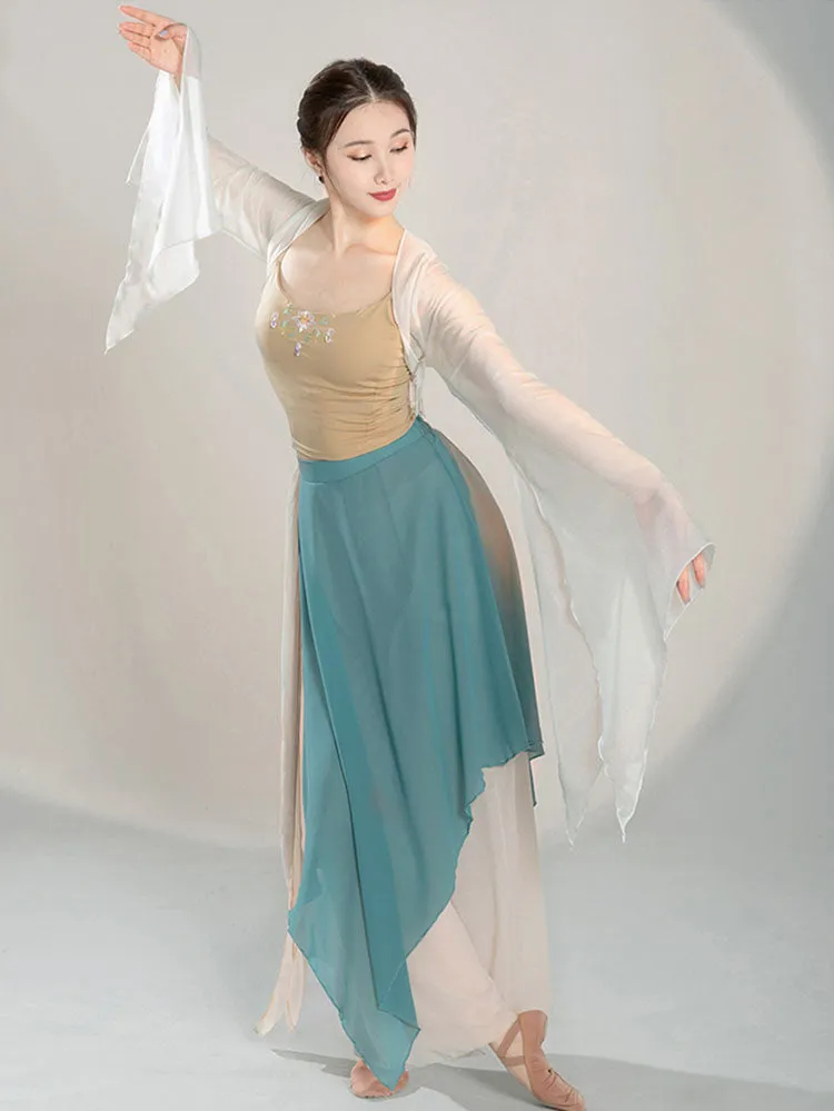 Classical Dance Training Pants Eide Leg Pants Oriental Dance Elegant Chiffon Culottes