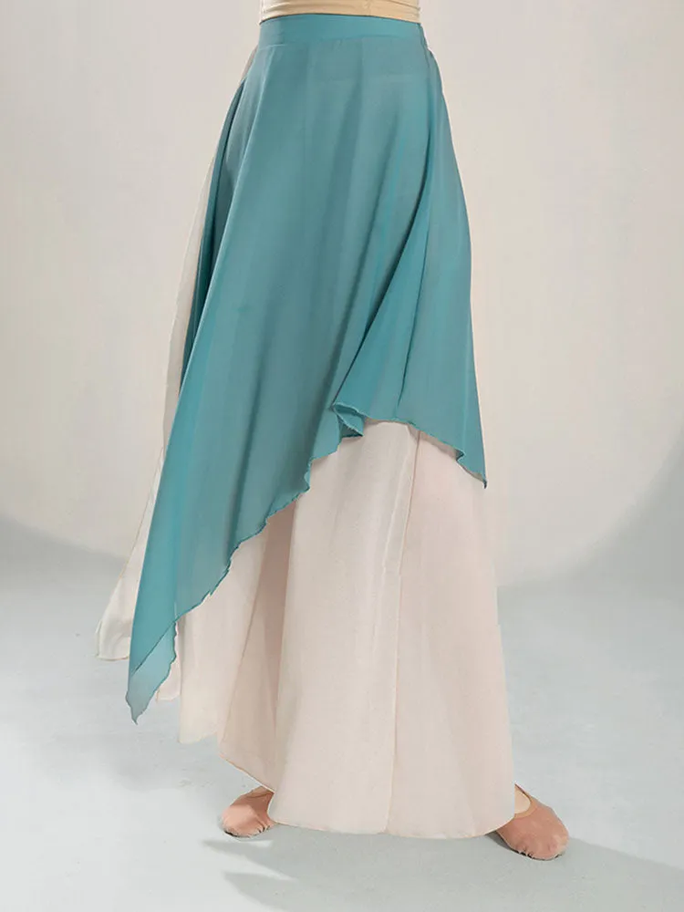 Classical Dance Training Pants Eide Leg Pants Oriental Dance Elegant Chiffon Culottes