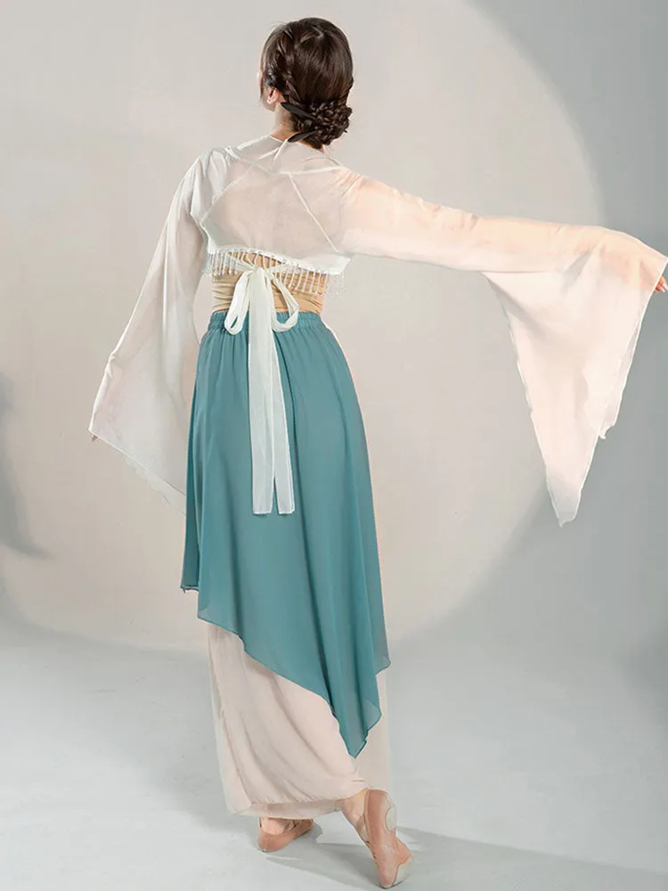 Classical Dance Training Pants Eide Leg Pants Oriental Dance Elegant Chiffon Culottes