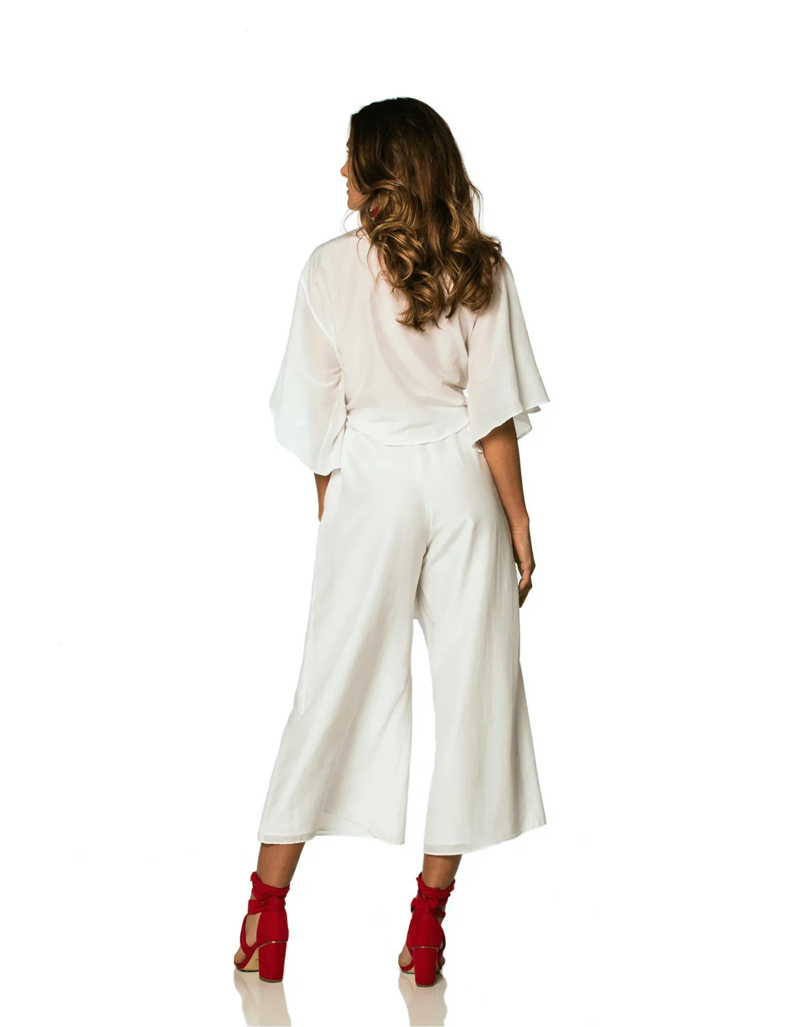 Coco White Culottes Pants