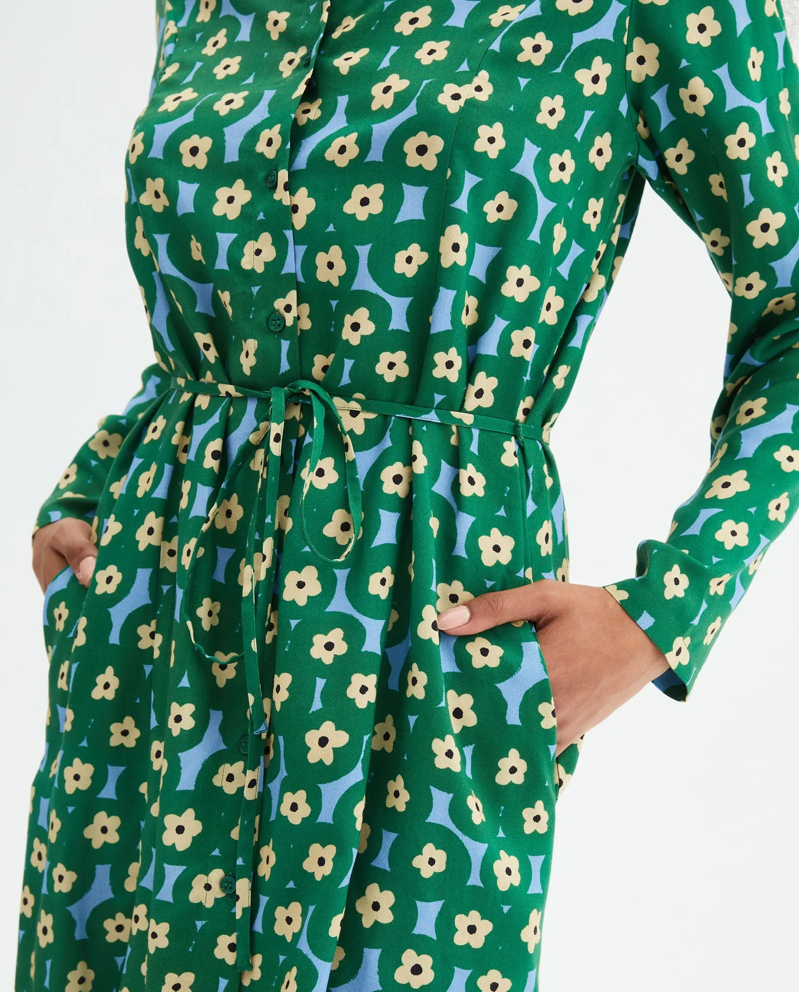 Compania Fantastica Green Floral Dress