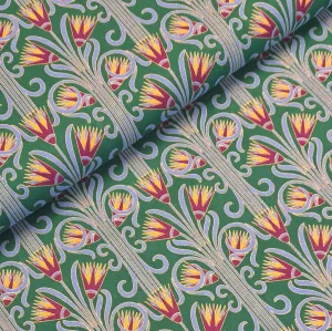 Cotton Print - Stylized Art Deco Emerald