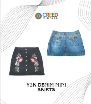 CR1626 Y2K Denim Mini Skirts - 10 Pcs