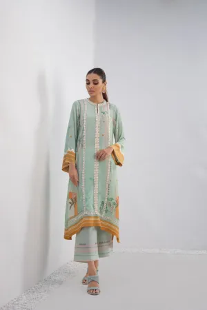 Crepe Printed Shirt And Culottes
