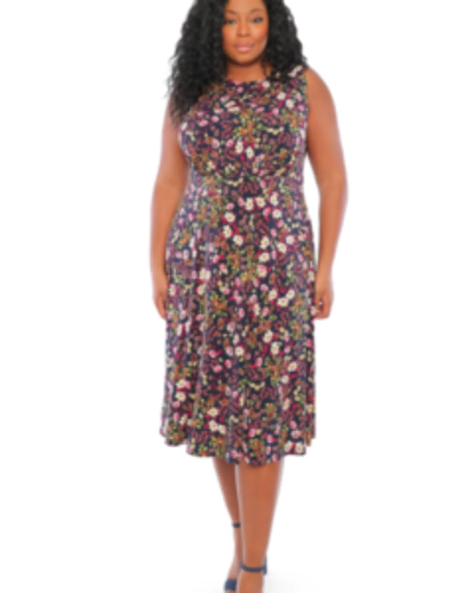 Elizabeth Fit-and-Flare Dress | NAVY