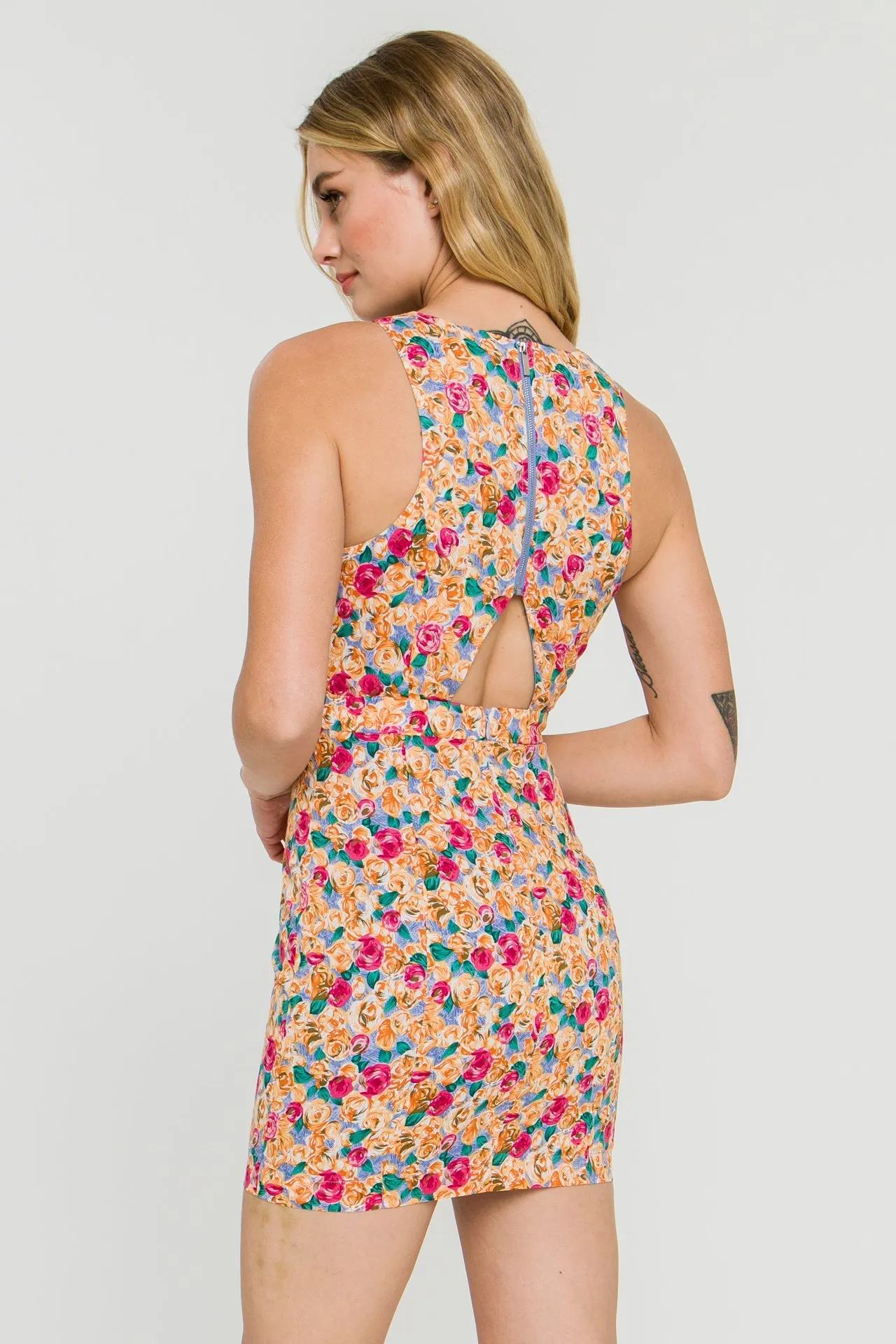 Endless Rose - Floral Fitted Mini Dress
