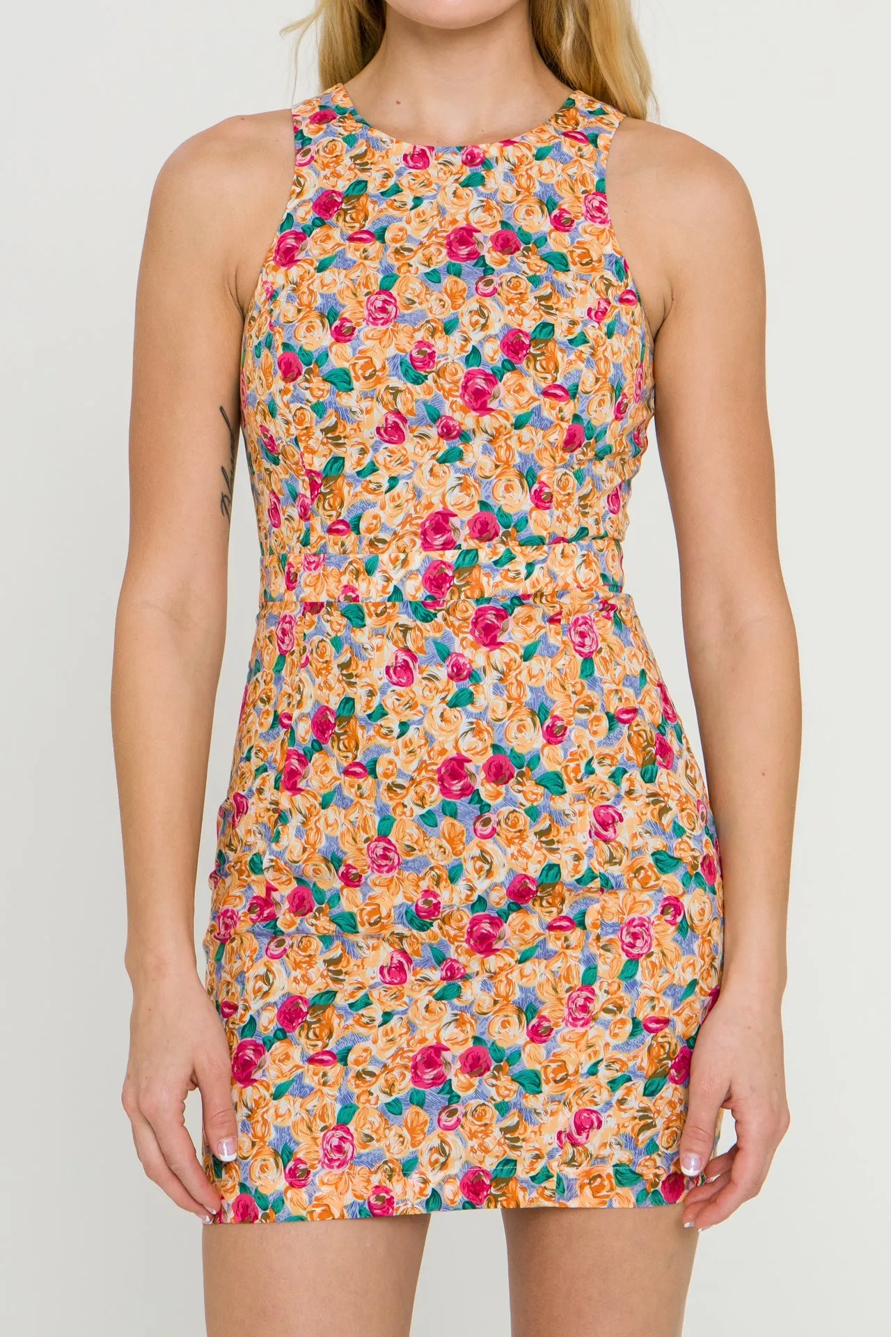 Endless Rose - Floral Fitted Mini Dress