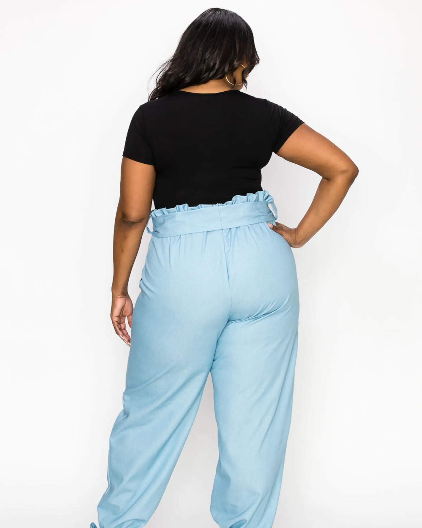 Eve Paperbag Pants | Light Blue