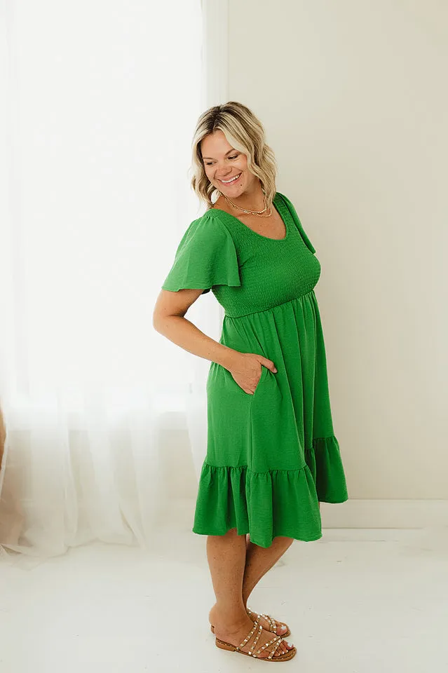 Fit and Flare Solid Dress