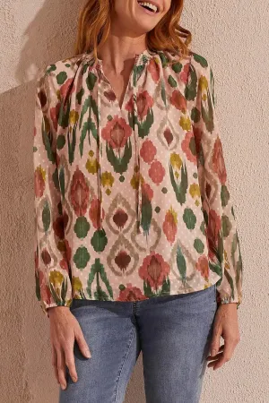 Flowy Swiss Dot Chiffon Blouse