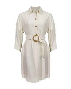 Half Button Shirt Dress