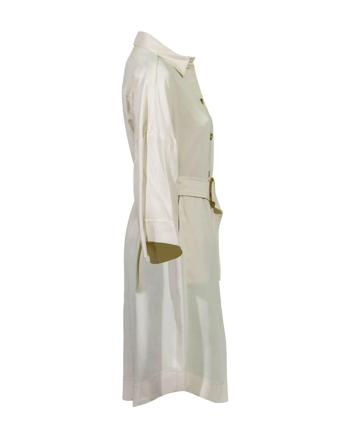 Half Button Shirt Dress