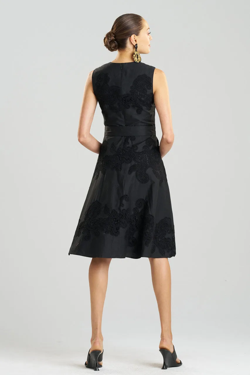 Madeira Cutwork Embroidered Fit & Flare Dress