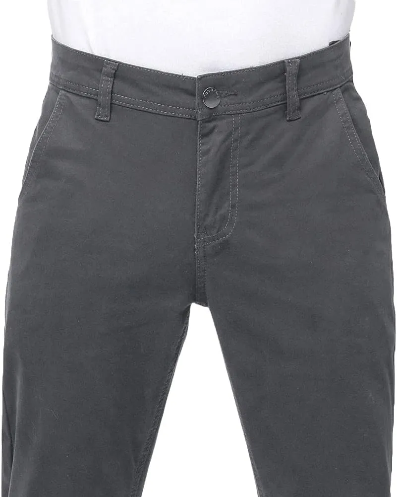 Plaid&Plain Men’s Skinny Khaki Pants Skinny Fit Chinos
