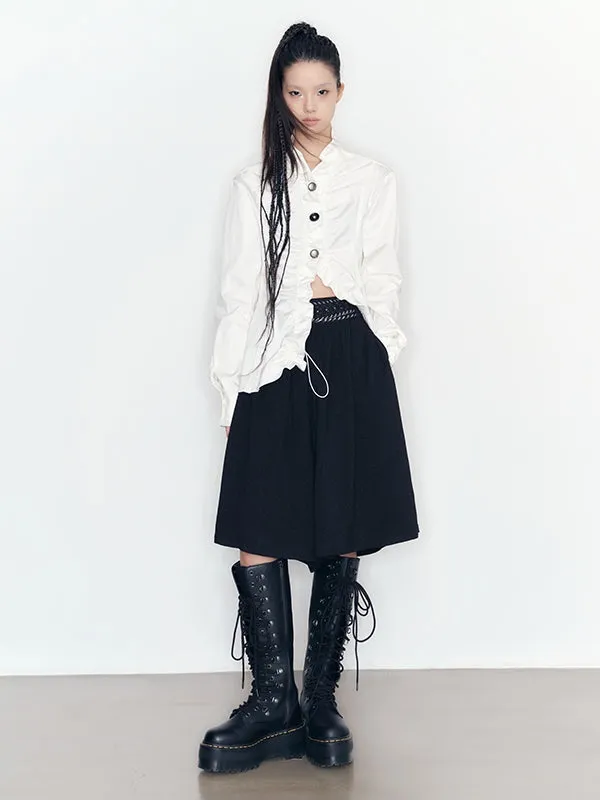 Pleated Loose Culottes