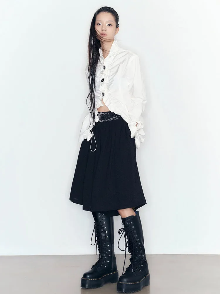 Pleated Loose Culottes