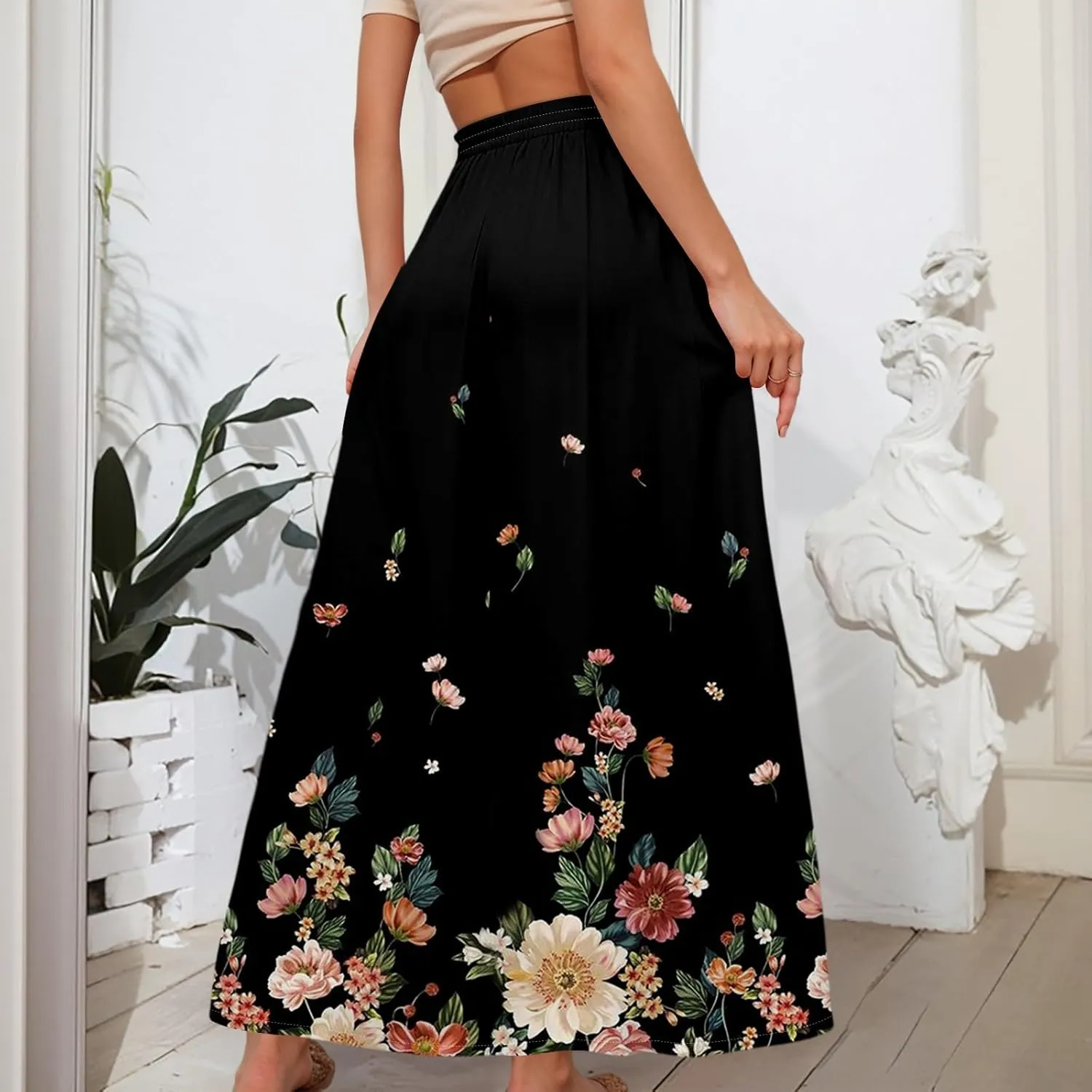 Summer Skirts for Women, Maxi Vacation Elegantes Beach Boho Womens Skirts