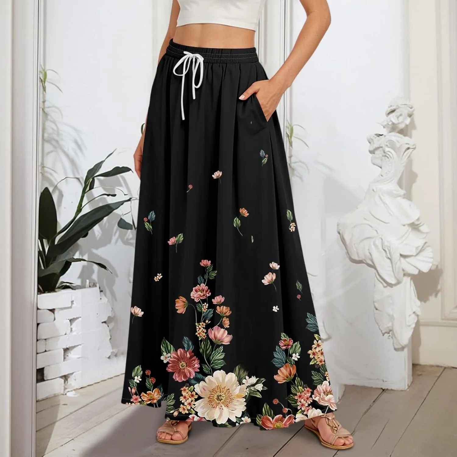 Summer Skirts for Women, Maxi Vacation Elegantes Beach Boho Womens Skirts