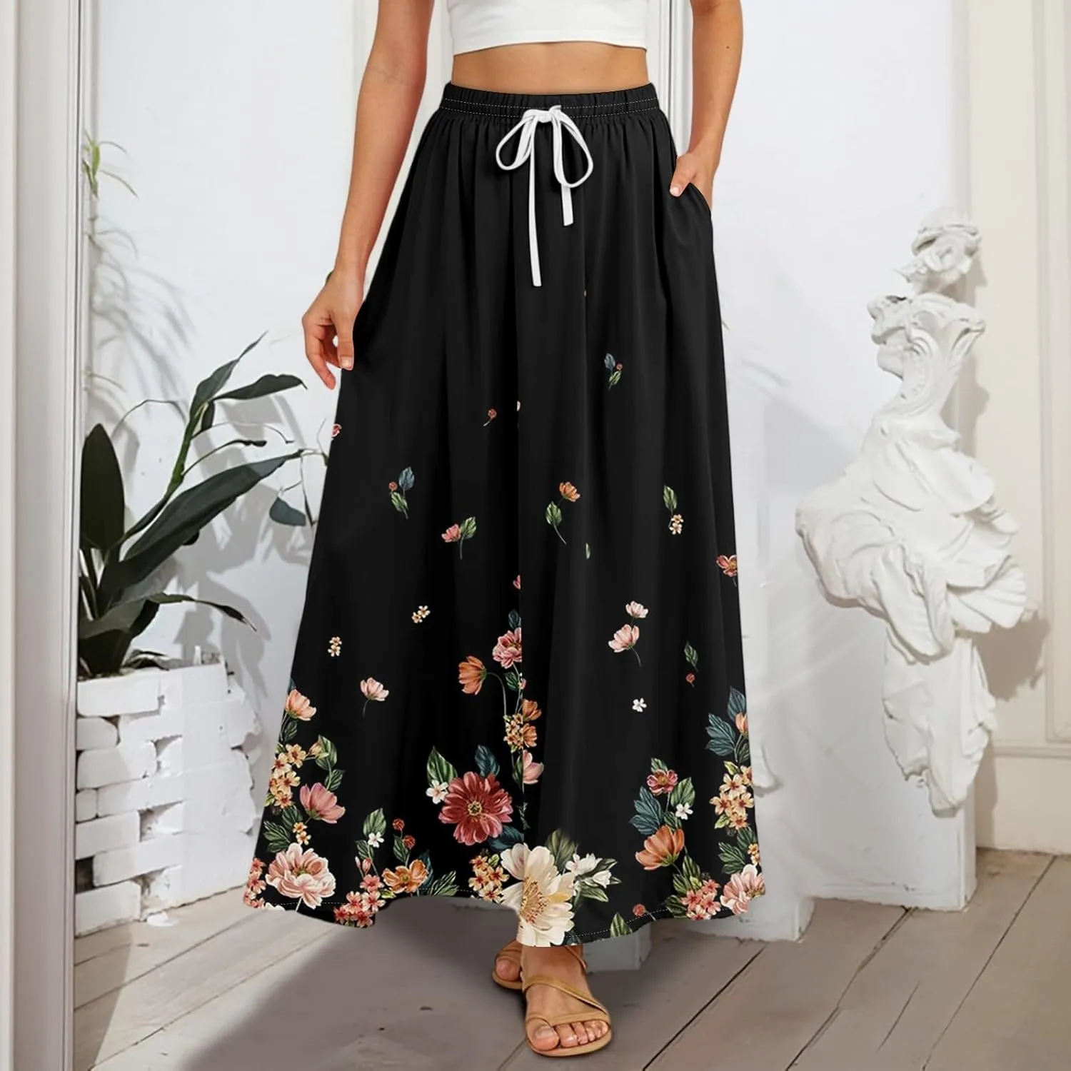 Summer Skirts for Women, Maxi Vacation Elegantes Beach Boho Womens Skirts
