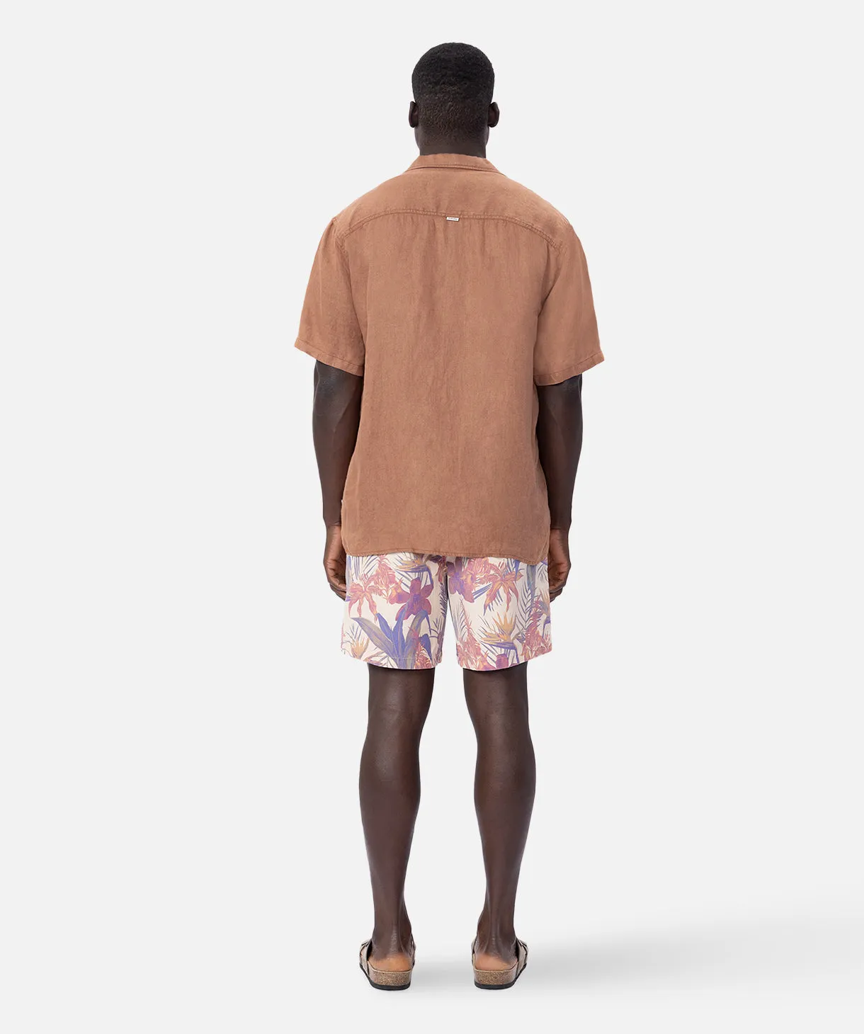 The Del Sur Linen S/s Shirt - Copper