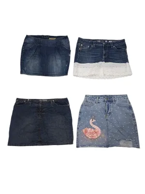 Y2k midi denim aesthetic skirts - 18 pcs - 2/11/24